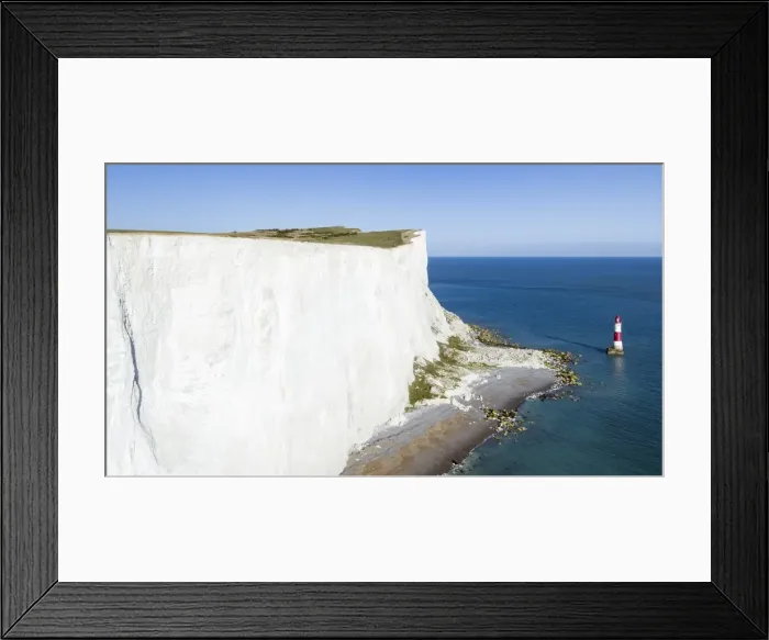 Framed Print : White chalk cliffs of Beachy Head and lighthouse, South Downs National Park, near Eastbourne Framed Print : White chalk cliffs of Beachy Head and lighthouse, South Downs National Park, near Eastbourne