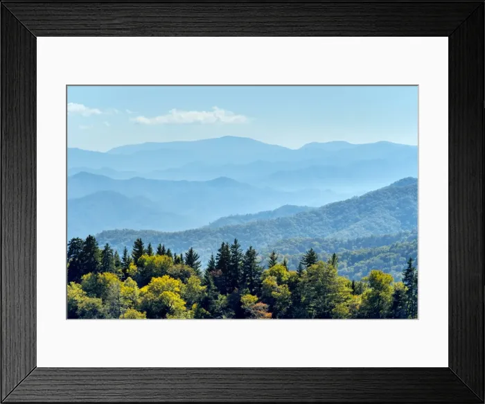Framed Print : Great Smoky Mountains National Par, Newfound Gap, border of North Carolina and Tennessee Framed Print : Great Smoky Mountains National Par, Newfound Gap, border of North Carolina and Tennessee
