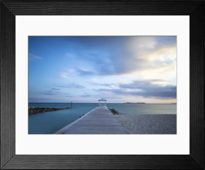 Framed Print : Pier on Providence Island, Bahamas, West Indies, Caribbean, Central America