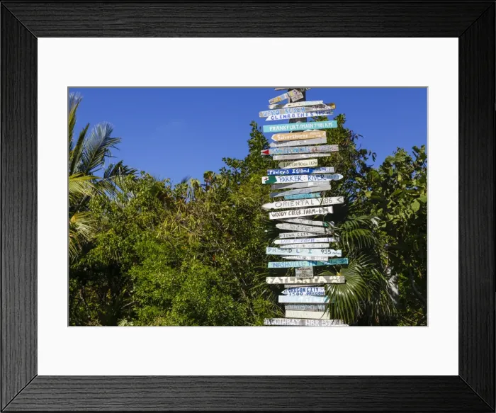 Framed Print : Signposts, Hope Town, Elbow Cay, Abaco Islands, Bahamas, West Indies, Caribbean Framed Print : Signposts, Hope Town, Elbow Cay, Abaco Islands, Bahamas, West Indies, Caribbean
