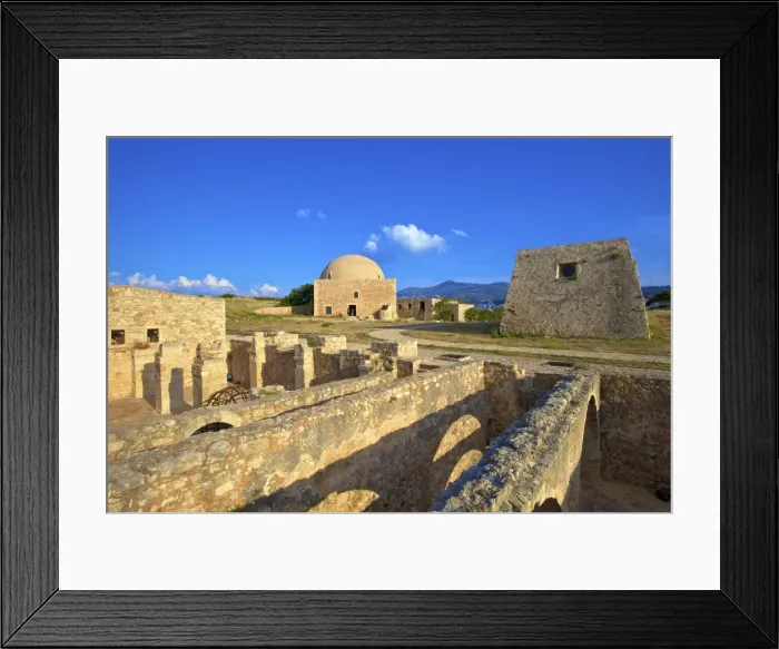 Framed Print : Storerooms and Ottoman Mosque of Sultan Ibrahim Han, Venetian Fortress, Rethymno Framed Print : Storerooms and Ottoman Mosque of Sultan Ibrahim Han, Venetian Fortress, Rethymno