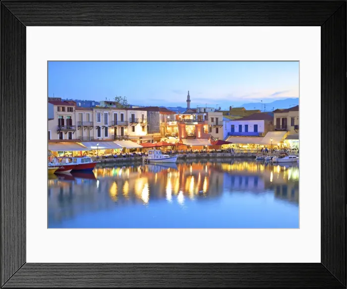 Framed Print : The Harbour at Rethymno, Rethymno, Crete, Greek Islands, Greece, Europe Framed Print : The Harbour at Rethymno, Rethymno, Crete, Greek Islands, Greece, Europe