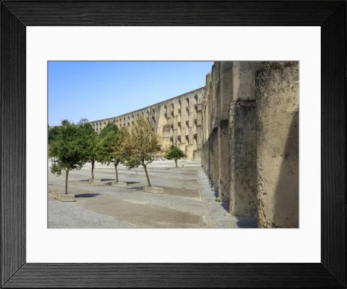 Framed Print : View of the aqueduct in the city of Elvas, UNESCO World Heritage Site, Alentejo, Portugal Framed Print : View of the aqueduct in the city of Elvas, UNESCO World Heritage Site, Alentejo, Portugal