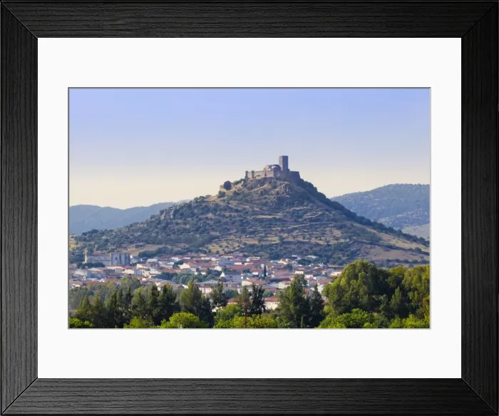 Framed Print : Alconchel castle near Badajoz in Spanish Extremadura, Spain, Europe Framed Print : Alconchel castle near Badajoz in Spanish Extremadura, Spain, Europe