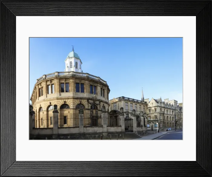 Framed Print : The Sheldonian Theatre by Christopher Wren, Oxford, Oxfordshire, England, United Kingdom