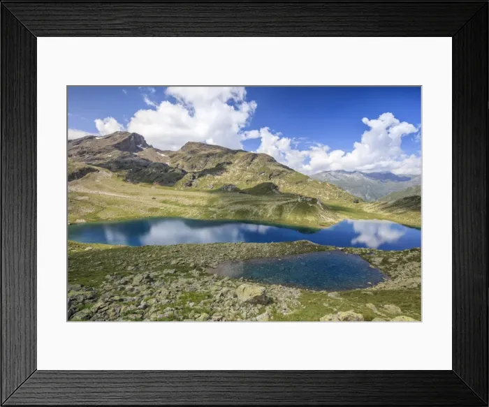 Framed Print : Blue water of alpine lake, Leg Grevasalvas, Julierpass, Maloja, Engadine, Canton of Graubunden Framed Print : Blue water of alpine lake, Leg Grevasalvas, Julierpass, Maloja, Engadine, Canton of Graubunden