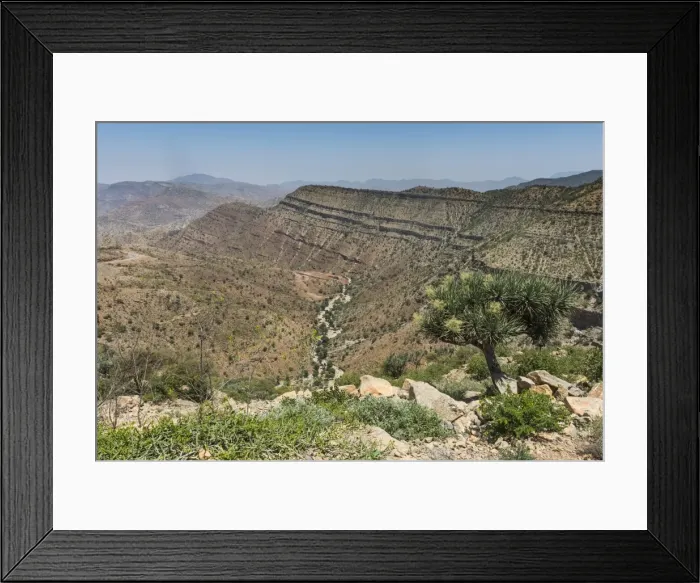 Framed Print : View over cliffs leading to the Danakil depression, Ethiopia, Africa Framed Print : View over cliffs leading to the Danakil depression, Ethiopia, Africa
