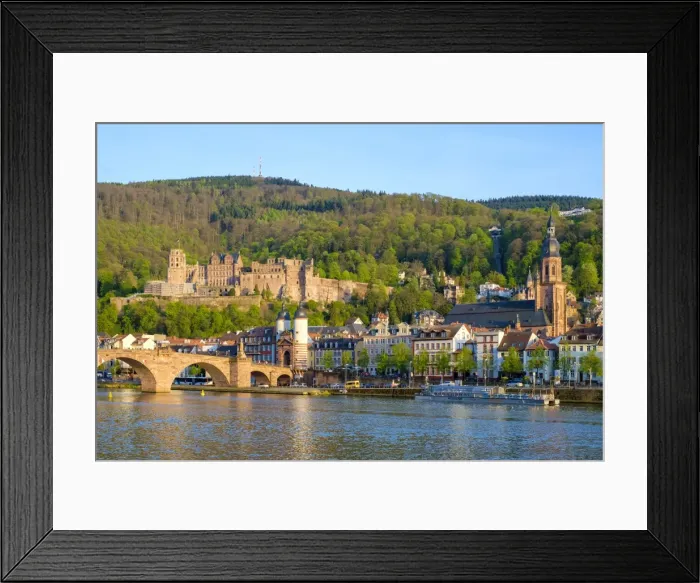 Framed Print : Alte Brucke (Old Bridge) and buildings in the Altstadt (Old Town) on the Neckar River Framed Print : Alte Brucke (Old Bridge) and buildings in the Altstadt (Old Town) on the Neckar River