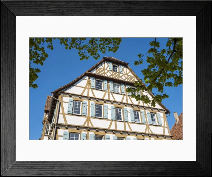 Framed Print : Historic half-timber building in the monastery village, Maulbronn, Baden-Wurttemberg Framed Print : Historic half-timber building in the monastery village, Maulbronn, Baden-Wurttemberg