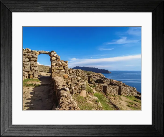 Framed Print : Chinkana Ruins, Island of the Sun, Titicaca Lake, La Paz Department, Bolivia, South Framed Print : Chinkana Ruins, Island of the Sun, Titicaca Lake, La Paz Department, Bolivia, South