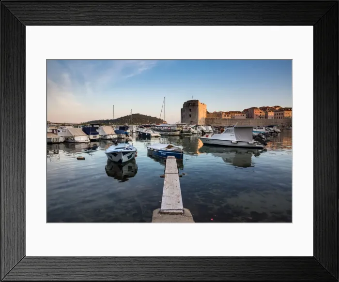 Framed Print : Boats in Dubrovnik harbour during sunset, Dubrovnik, Croatia, Europe Framed Print : Boats in Dubrovnik harbour during sunset, Dubrovnik, Croatia, Europe