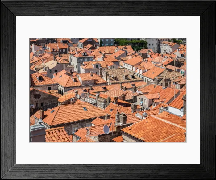 Framed Print : Looking across Dubrovniks terracotta tiled rooftops, Dubrovnik, Croata, Europe Framed Print : Looking across Dubrovniks terracotta tiled rooftops, Dubrovnik, Croata, Europe
