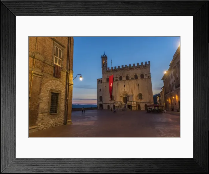 Framed Print : Consolis Palace after sunset, Gubbio, Umbria, Italy, Europe Framed Print : Consolis Palace after sunset, Gubbio, Umbria, Italy, Europe