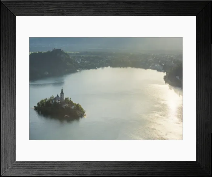 Framed Print : Bled Island and Church of the Assumption of Maria at sunrise, Bled, Slovenia, Europe Framed Print : Bled Island and Church of the Assumption of Maria at sunrise, Bled, Slovenia, Europe