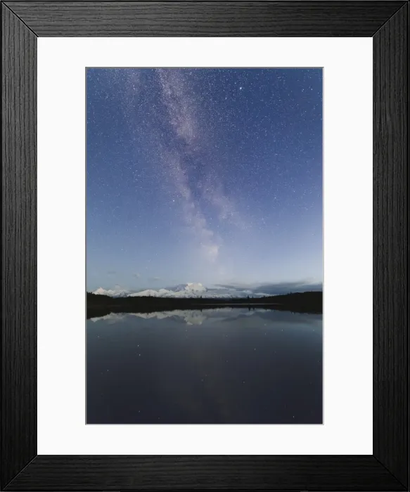 Framed Print : Milky way rises above Mount Denali (Mount McKinley), viewed from the Reflection Pond Framed Print : Milky way rises above Mount Denali (Mount McKinley), viewed from the Reflection Pond