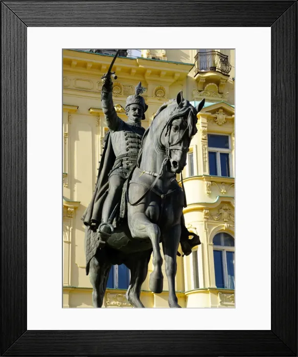 Framed Print : Ban Jelacic monument on Ban Jelacic Square, Zagreb, Croatia, Europe Framed Print : Ban Jelacic monument on Ban Jelacic Square, Zagreb, Croatia, Europe