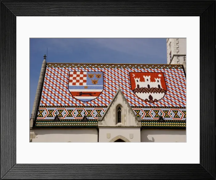 Framed Print : St. Marks church on the Market Square, Government Quarter, Upper Town, Zagreb, Croatia Framed Print : St. Marks church on the Market Square, Government Quarter, Upper Town, Zagreb, Croatia