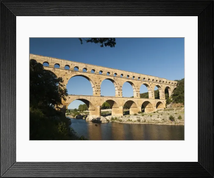 Framed Print : Pont du Guard, remains of Roman aqueduct dating from 1AD, UNESCO World Heritage Site Framed Print : Pont du Guard, remains of Roman aqueduct dating from 1AD, UNESCO World Heritage Site