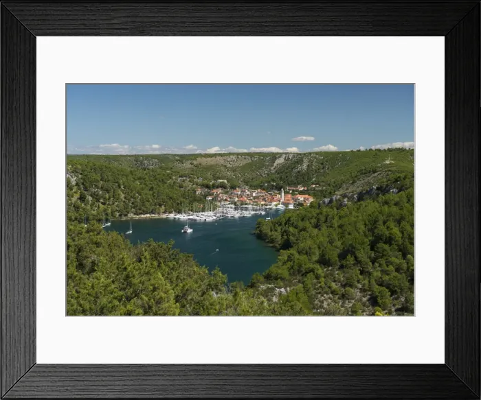 Framed Print : Port of Skradin and boats, Croatia, Europe Framed Print : Port of Skradin and boats, Croatia, Europe