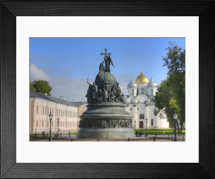 Framed Print : Millennium Monument, 1862, Kremlin, UNESCO World Heritage Site, Veliky Novgorod, Novgorod Oblast Framed Print : Millennium Monument, 1862, Kremlin, UNESCO World Heritage Site, Veliky Novgorod, Novgorod Oblast