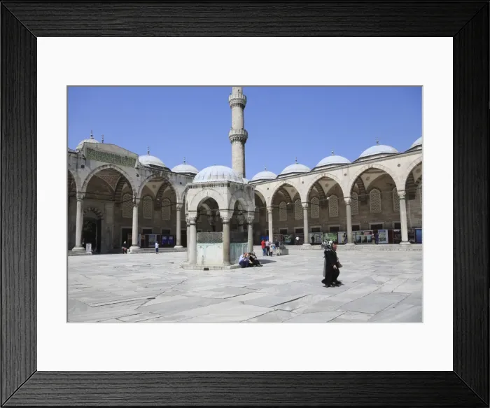 Framed Print : Courtyard, Blue Mosque (Sultan Ahmed Mosque) (Sultan Ahmet Mosque) (Sultanahmet Camii) Framed Print : Courtyard, Blue Mosque (Sultan Ahmed Mosque) (Sultan Ahmet Mosque) (Sultanahmet Camii)