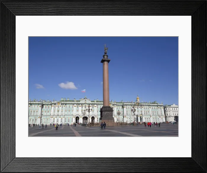 Framed Print : Alexander Column on Palace Square, State Hermitage Museum (Winter Palace) in the background Framed Print : Alexander Column on Palace Square, State Hermitage Museum (Winter Palace) in the background