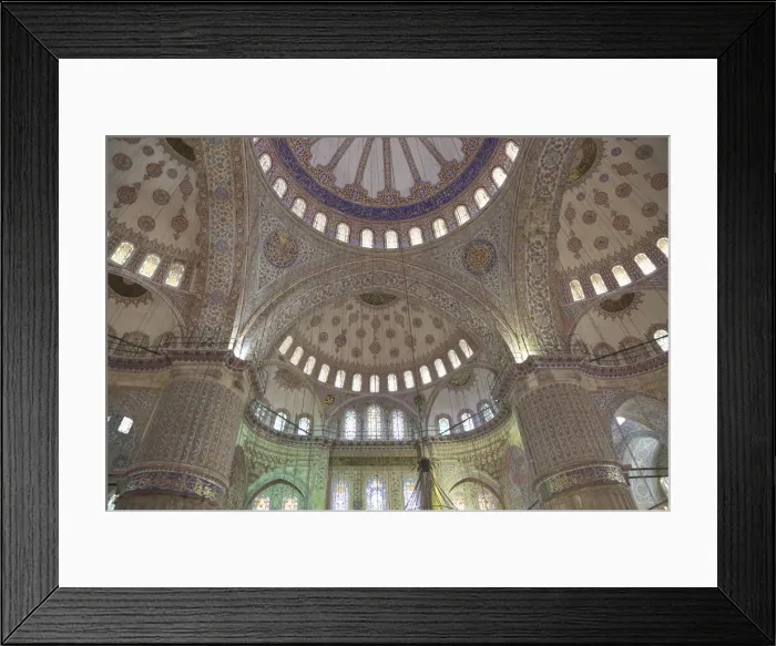 Framed Print : Interior, Blue Mosque (Sultan Ahmed Mosque) (Sultan Ahmet Mosque) (Sultanahmet Camii) Framed Print : Interior, Blue Mosque (Sultan Ahmed Mosque) (Sultan Ahmet Mosque) (Sultanahmet Camii)