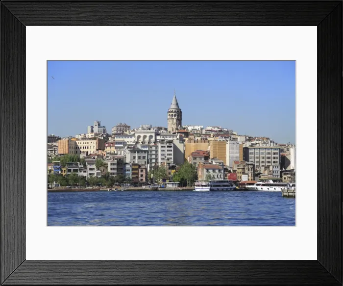 Framed Print : Galata Tower, Golden Horn, Beyoglu District, Istanbul, Turkey, Europe