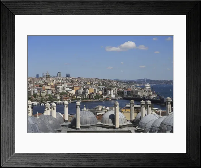 Framed Print : View of Beyoglu District, Golden Horn from Suleymaniye Mosque, UNESCO World Heritage Site Framed Print : View of Beyoglu District, Golden Horn from Suleymaniye Mosque, UNESCO World Heritage Site
