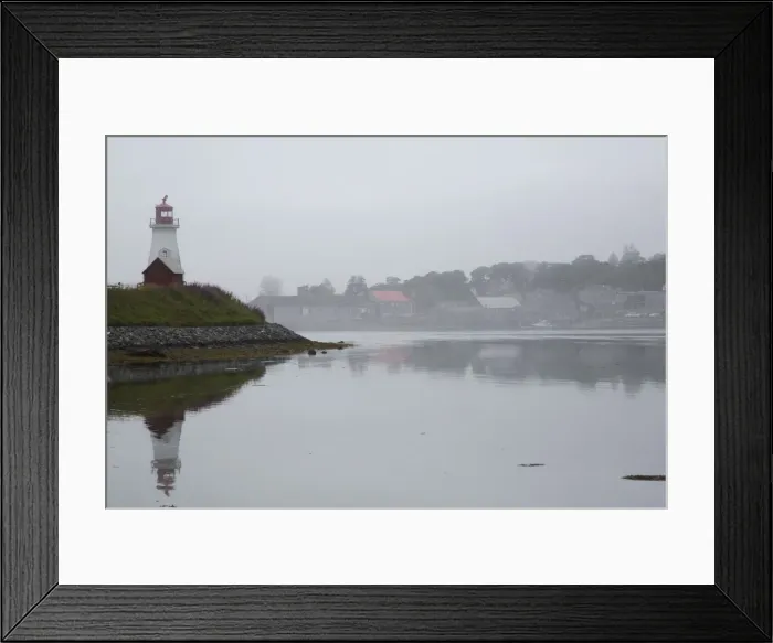Framed Print : Mulholland Point Light, a lighthouse in fog, overlooking the Lubec Narrows, on Campobello Framed Print : Mulholland Point Light, a lighthouse in fog, overlooking the Lubec Narrows, on Campobello