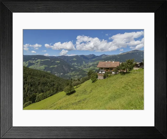 Framed Print : View of countryside near Laion and surrounding mountains, Belluno Province, Trento Framed Print : View of countryside near Laion and surrounding mountains, Belluno Province, Trento