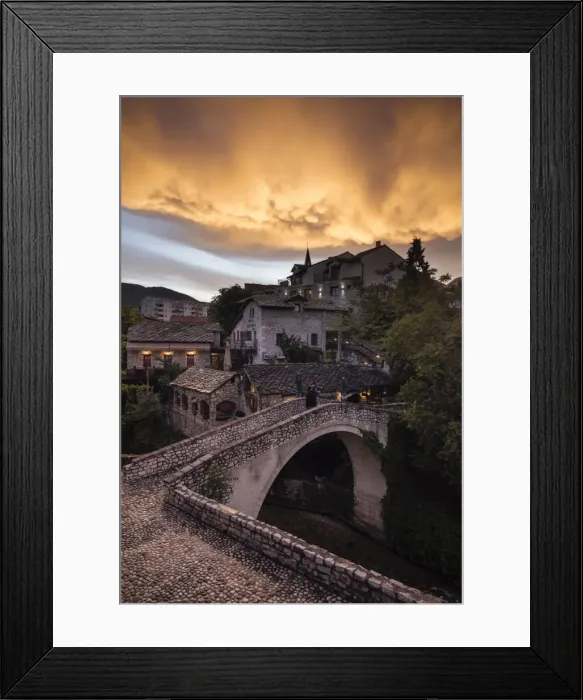 Framed Print : The Crooked Bridge, Mostar, Bosnia and Hercegovina, Europe Framed Print : The Crooked Bridge, Mostar, Bosnia and Hercegovina, Europe