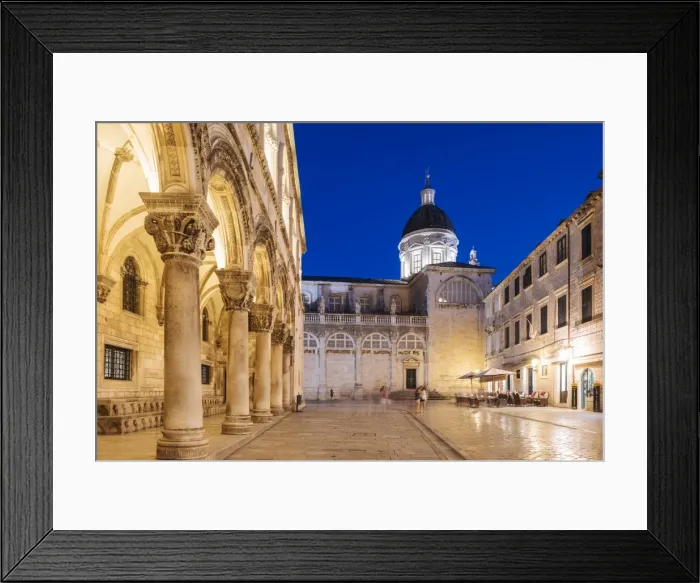 Framed Print : Old Town at night, UNESCO World Heritage Site, Dubrovnik, Croatia, Europe Framed Print : Old Town at night, UNESCO World Heritage Site, Dubrovnik, Croatia, Europe