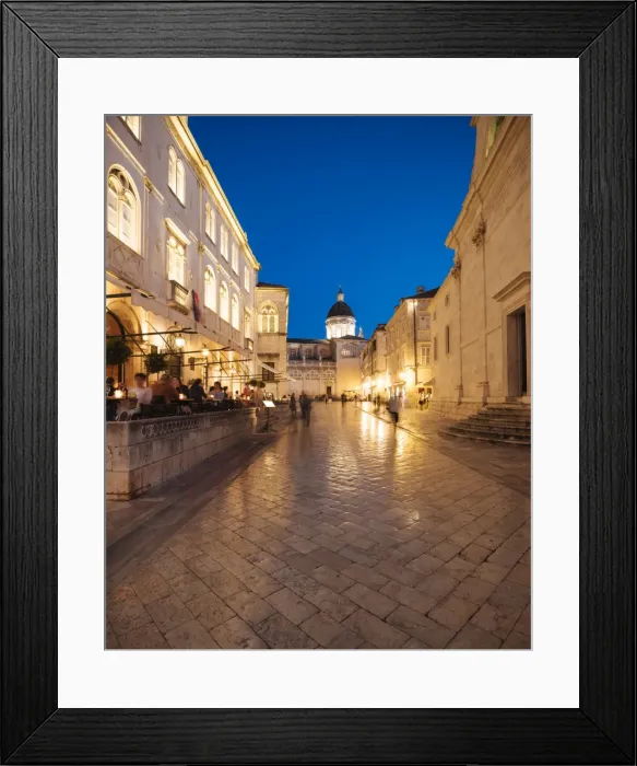 Framed Print : Old Town at night, UNESCO World Heritage Site, Dubrovnik, Croatia, Europe Framed Print : Old Town at night, UNESCO World Heritage Site, Dubrovnik, Croatia, Europe