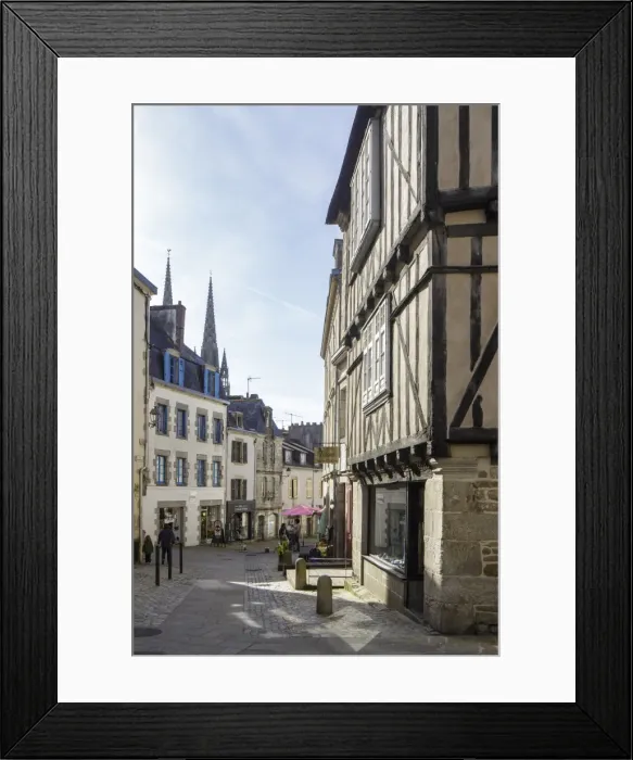 Framed Print : The old streets of Quimper, Finistere, Brittany, France, Europe Framed Print : The old streets of Quimper, Finistere, Brittany, France, Europe