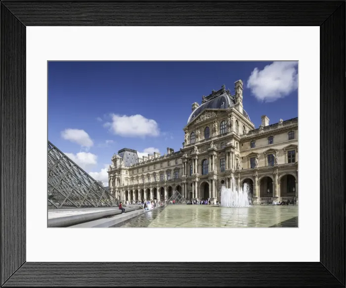 Framed Print : The Musee du Louvre in Paris, France, Europe Framed Print : The Musee du Louvre in Paris, France, Europe