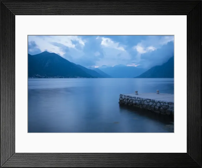Framed Print : Bay of Kotor at twilight, UNESCO World Heritage Site, Dobrota, Montenegro, Europe Framed Print : Bay of Kotor at twilight, UNESCO World Heritage Site, Dobrota, Montenegro, Europe