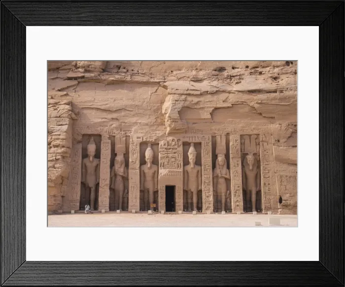 Framed Print : The small temple, dedicated to Nefertari and adorned with statues of the King and Queen Framed Print : The small temple, dedicated to Nefertari and adorned with statues of the King and Queen