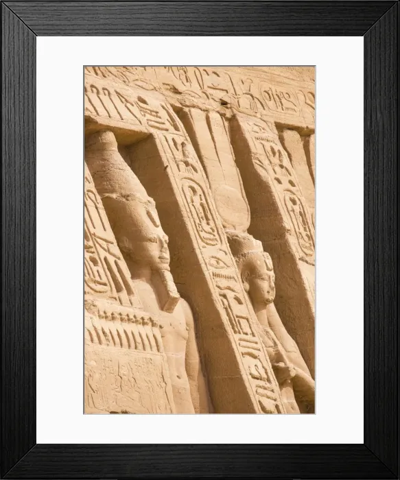 Framed Print : The small temple, dedicated to Nefertari and adorned with statues of the King and Queen Framed Print : The small temple, dedicated to Nefertari and adorned with statues of the King and Queen