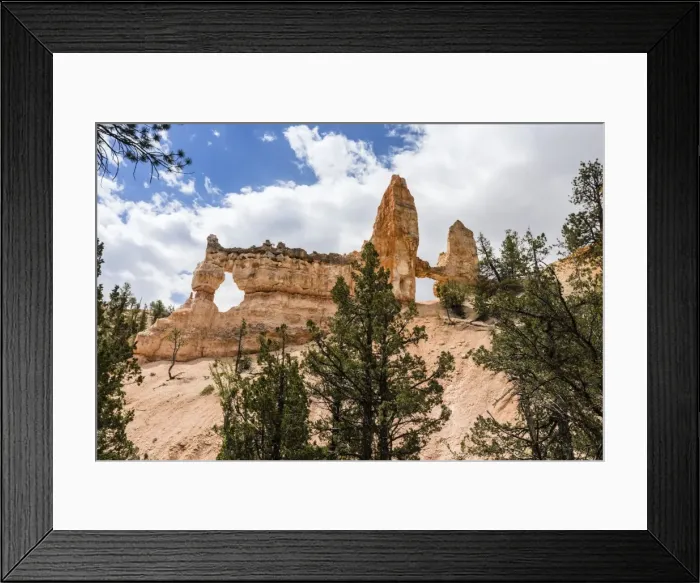 Framed Print : View of Two Towers Bridge from the Fairyland Trail in Bryce Canyon National Park Framed Print : View of Two Towers Bridge from the Fairyland Trail in Bryce Canyon National Park