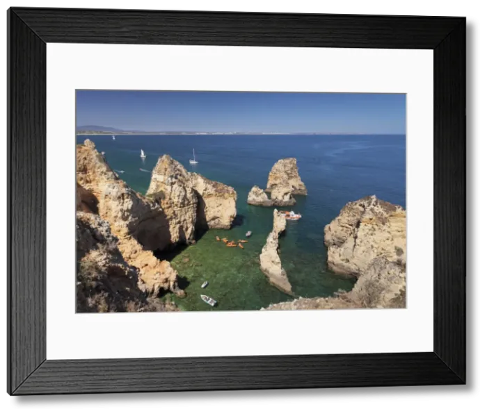 Framed Print : Excursion boats at Ponta da Piedade Cape, near Lagos, Algarve, Portugal, Europe Framed Print : Excursion boats at Ponta da Piedade Cape, near Lagos, Algarve, Portugal, Europe