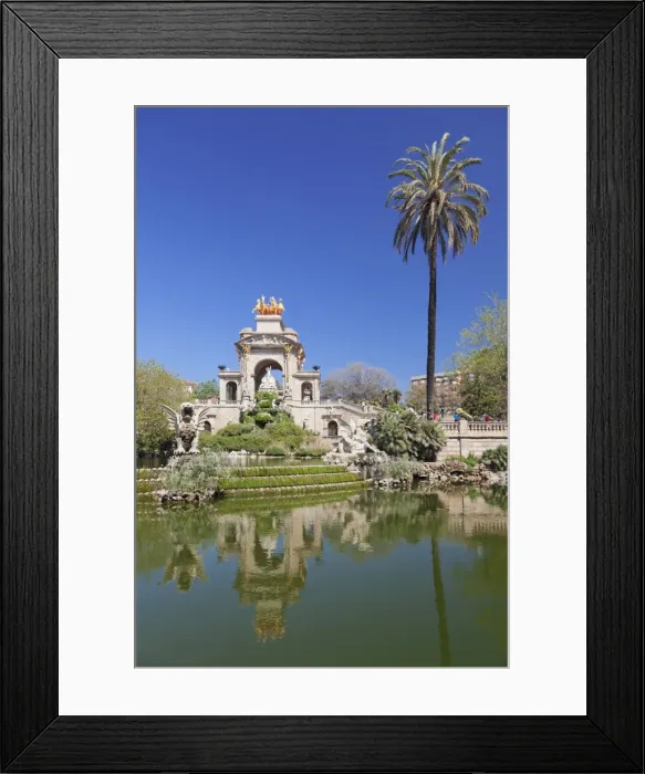 Framed Print : La Cascada, fountain with Quadriga de l Auroa, architect Josep Fontsere, Parc de la Ciutadella Framed Print : La Cascada, fountain with Quadriga de l Auroa, architect Josep Fontsere, Parc de la Ciutadella