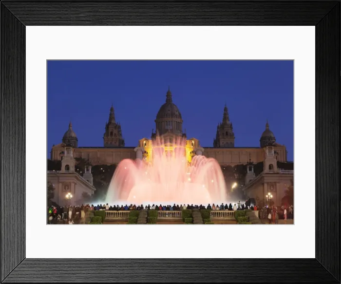 Framed Print : Font Magica (Magic Fountain) at Palau Nacional (Museu Nacional d Art de Catalunya) Framed Print : Font Magica (Magic Fountain) at Palau Nacional (Museu Nacional d Art de Catalunya)
