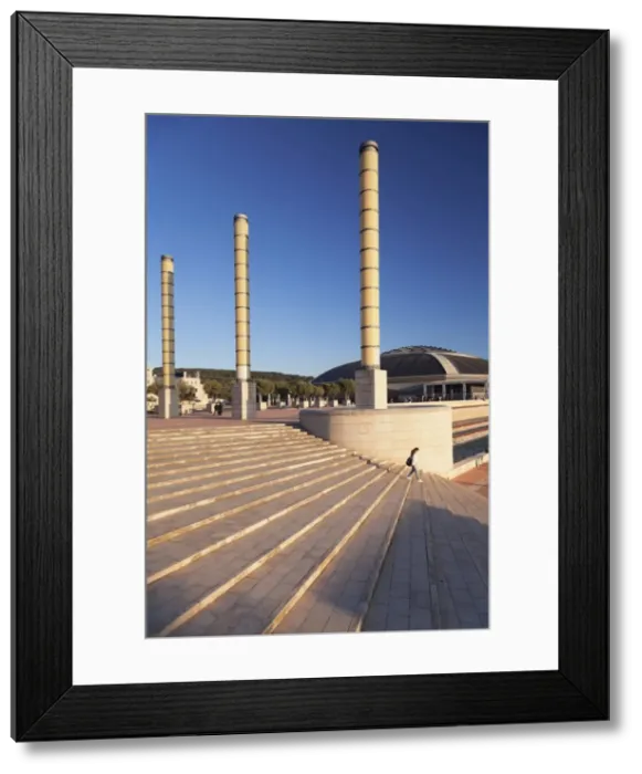 Framed Print : Palau Sant Jordi hall, architect Arata Isozaki, Olympic Stadium complex, Placa d Europa Framed Print : Palau Sant Jordi hall, architect Arata Isozaki, Olympic Stadium complex, Placa d Europa