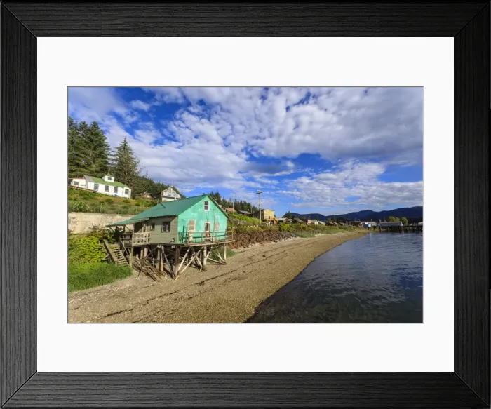 Framed Print : Hoonah, shoreline, Tlingit Community, Icy Strait Point, summer, Chichagof Island Framed Print : Hoonah, shoreline, Tlingit Community, Icy Strait Point, summer, Chichagof Island