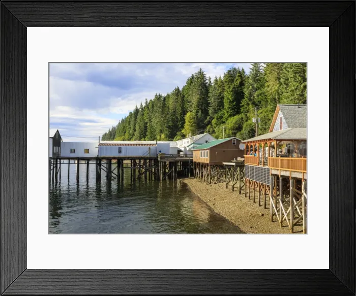 Framed Print : Hoonah, shoreline brewpub and dock, Tlingit Community, Icy Strait Point, Chichagof Island Framed Print : Hoonah, shoreline brewpub and dock, Tlingit Community, Icy Strait Point, Chichagof Island