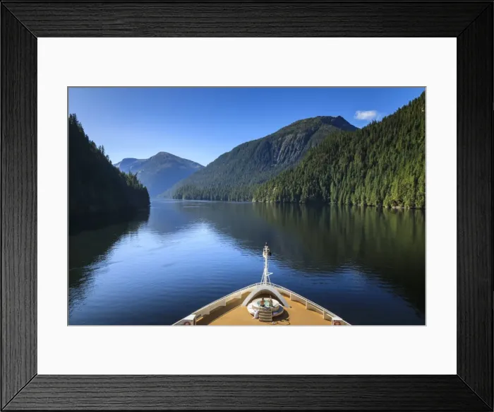 Framed Print : Cruise ship, Rudyerd Bay, beautiful day in summer, Misty Fjords National Monument Framed Print : Cruise ship, Rudyerd Bay, beautiful day in summer, Misty Fjords National Monument
