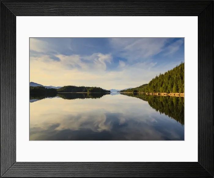 Framed Print : Winstanley Island sunset reflections, Misty Fjords National Monument, Tongass National Forest Framed Print : Winstanley Island sunset reflections, Misty Fjords National Monument, Tongass National Forest