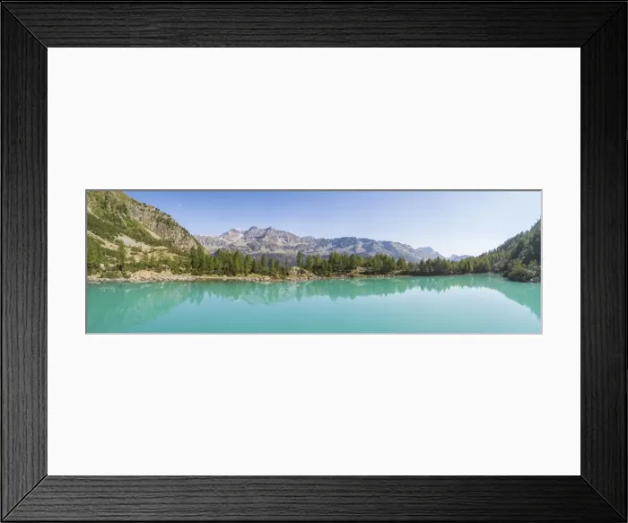 Framed Print : Panoramic of turquoise Lago Lagazzuolo, Chiesa In Valmalenco, Province of Sondrio Framed Print : Panoramic of turquoise Lago Lagazzuolo, Chiesa In Valmalenco, Province of Sondrio
