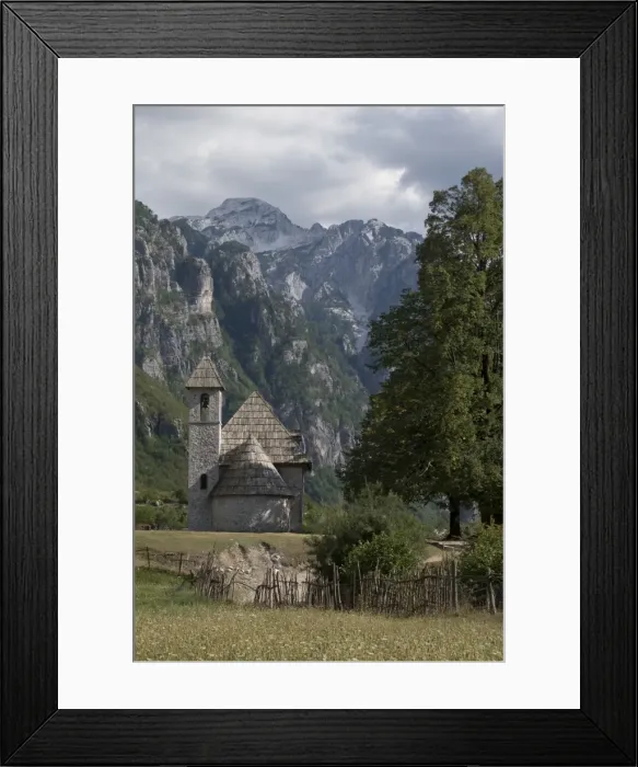 Framed Print : View of the Albanian Alps near Thethi, on the western Balkan peninsula, in northern Albania Framed Print : View of the Albanian Alps near Thethi, on the western Balkan peninsula, in northern Albania